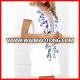 Beautiful New Style White Printed Lace Up Short Sleeve Women Dress On Sale