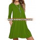 Women's Casual Long Sleeve Swing Dresses For Women Loose Pocket Dress