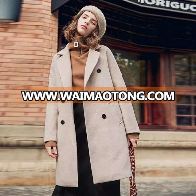 2018 autumn new Korean version middle long trench coat