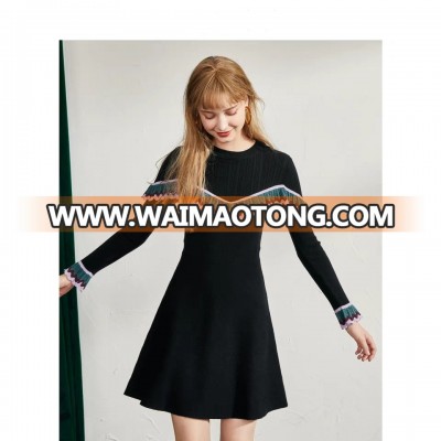 2019 Hot Sale Ruffled Casual Wear Knit  Dress