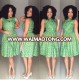 CH309 Top Fashion African Print Design Sleeveless High Waist Ladies Dress